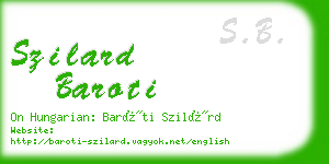 szilard baroti business card